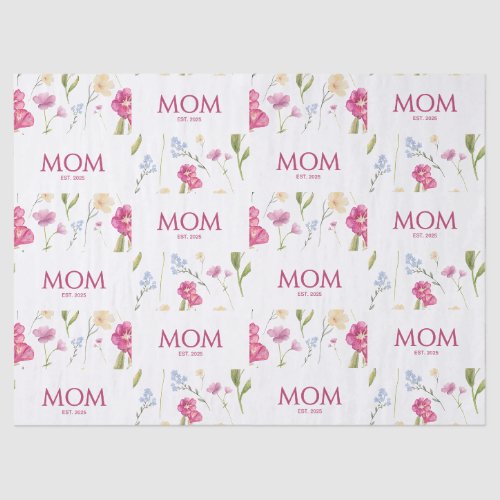 Floral Wildflower Mom Established Tissue Paper