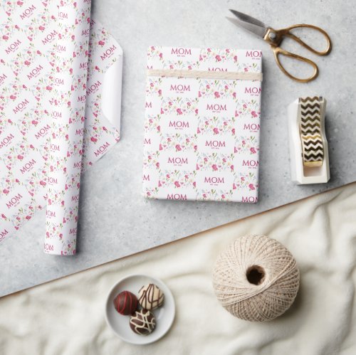 Floral Wildflower Mom Established Wrapping Paper