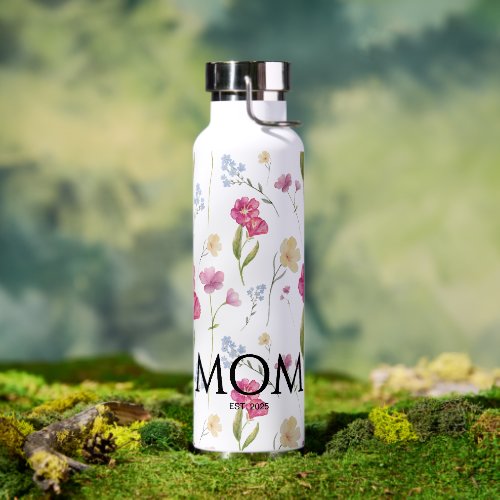 Floral Wildflower New Mom Established Water Bottle