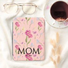Floral Wildflower New Mom Gift Mom Established Kindle Cover