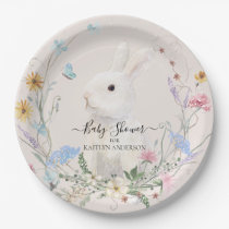 Floral Wildflower Watercolor Rabbit Butterfly Bee Paper Plates