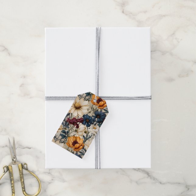 Floral Wildflowers Modern Gift Tags (With Twine)