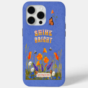 Floral Wildflowers Poppies Butterflies Inspiration iPhone 15 Pro Max Case