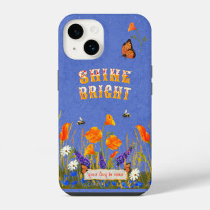 Floral Wildflowers Poppies Butterflies Inspiration iPhone 14 Case