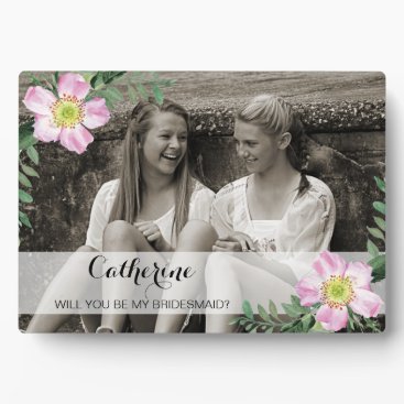 Floral Will You Be My bridesmaid photo frame