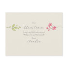 Floral Will You Be My Bridesmaid Proposal Card