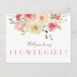 floral will you be my flowergirl card
