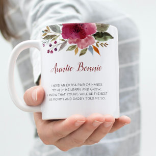 Floral Will You Be My Godmother Baptism Coffee Mug
