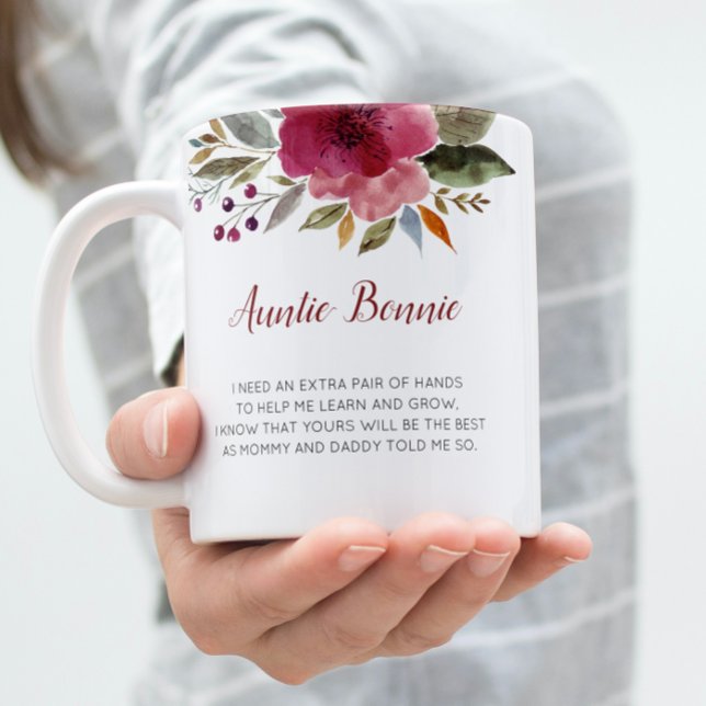 Floral Will You Be My Godmother Baptism Coffee Mug (Creator Uploaded)
