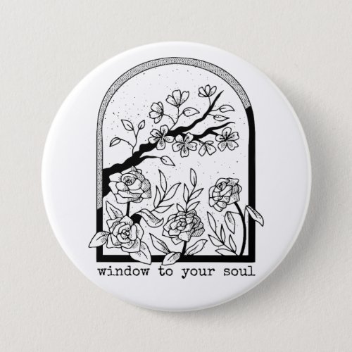 Floral window design button