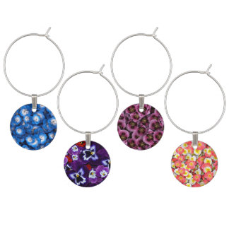 Floral Wine Charms