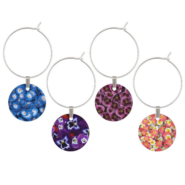 Floral Wine Charms (Staggered)