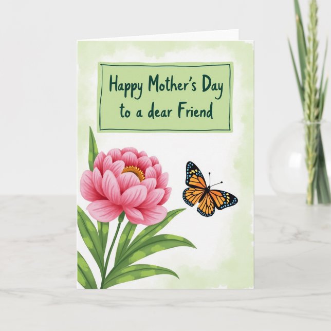 Floral Wings Mothers Day Card (Front)