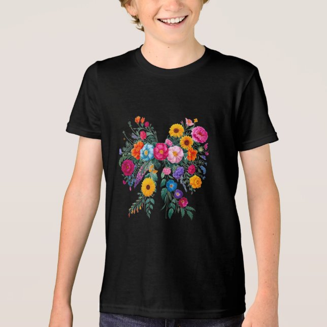 Floral Wings Tri-Blend Shirt (Front)