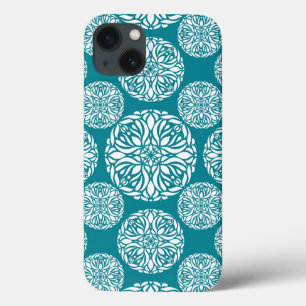 Floral winter snowflake iPhone 13 case