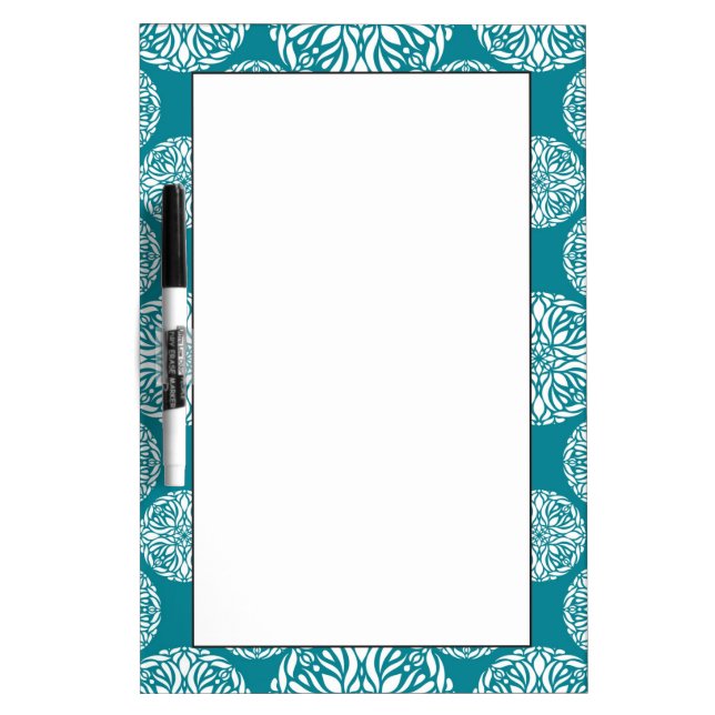 Floral winter snowflake dry erase board (Front)