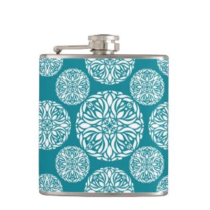 Floral winter snowflake flask