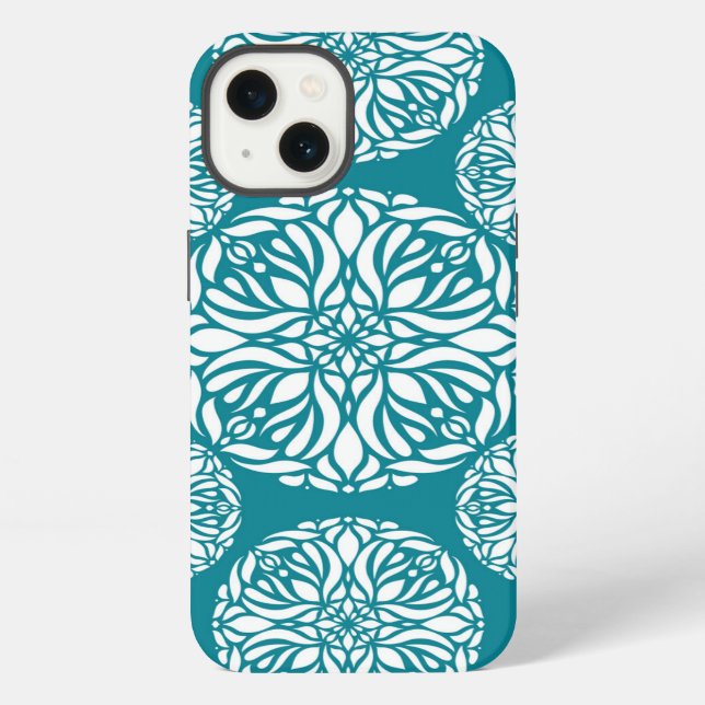 Floral winter snowflake iphone case (Back)