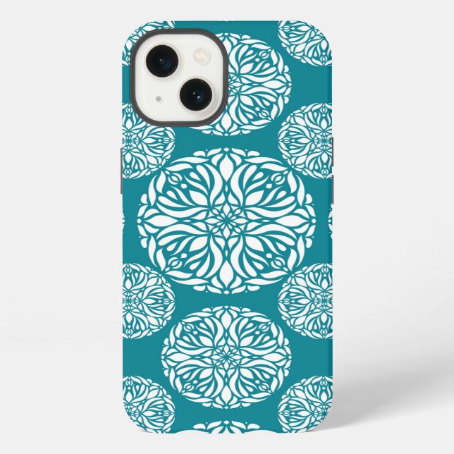 Floral winter snowflake iphone case (Back)