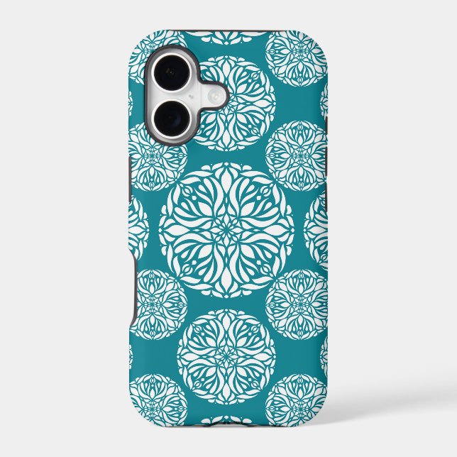 Floral winter snowflake iphone case (Back)