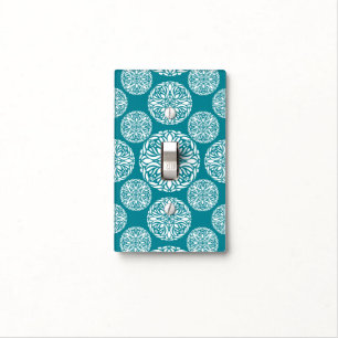 Floral winter snowflake light switch cover