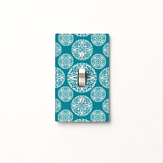 Floral winter snowflake light switch cover (In Situ)