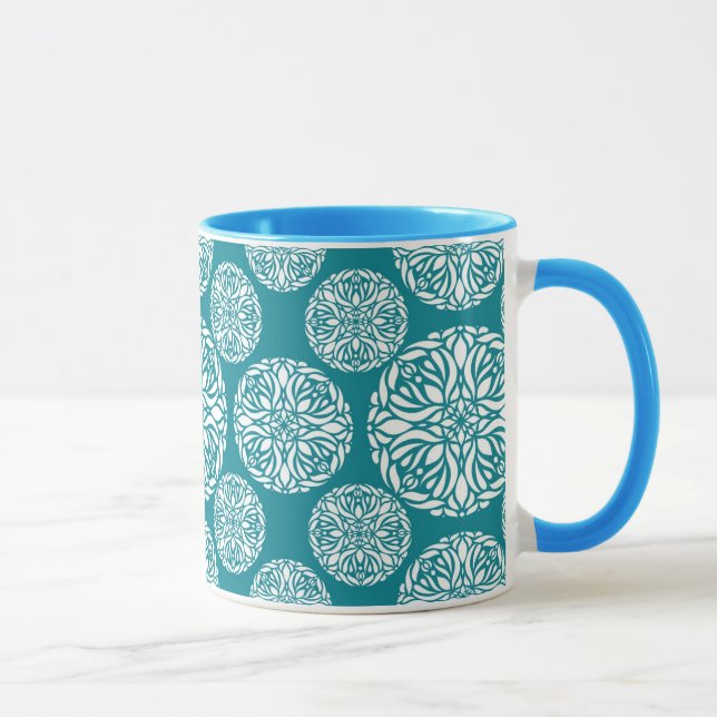 Floral winter snowflake mug (Right)
