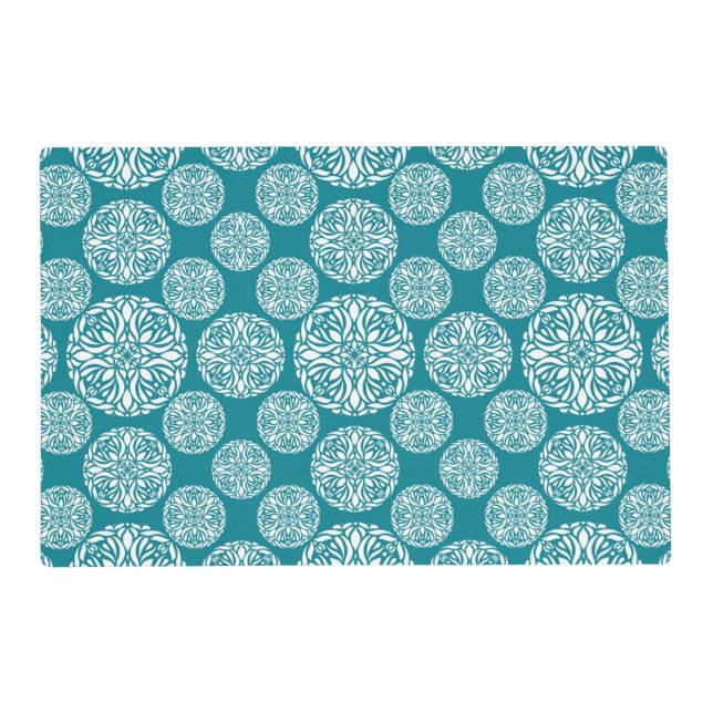Floral winter snowflake placemat (Front)