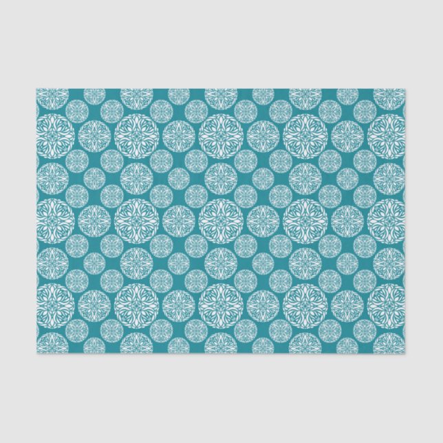 Floral winter snowflake tissue paper (Front)