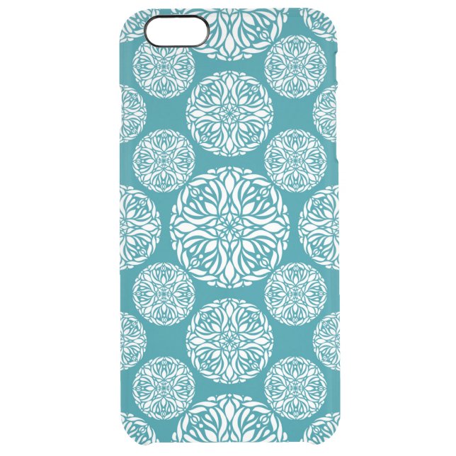 Floral winter snowflake uncommon iPhone case (Back)