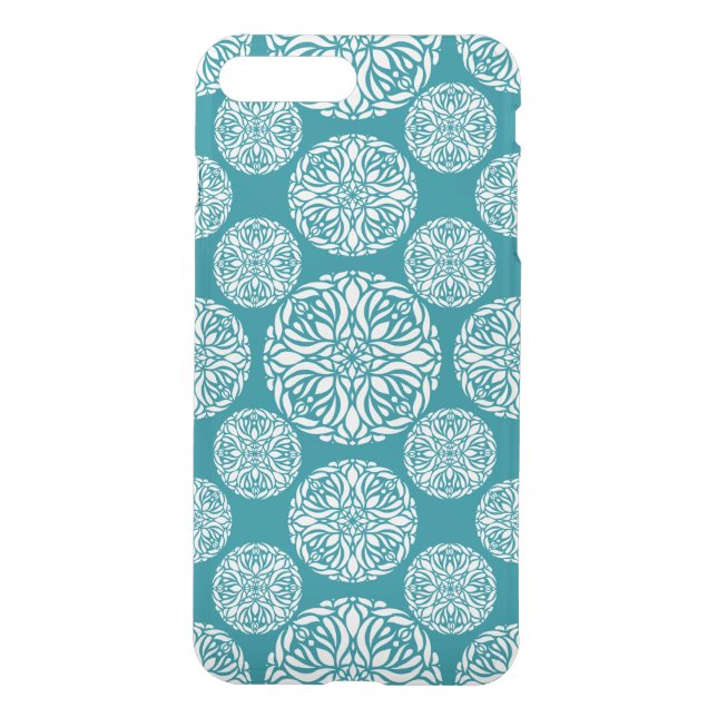 Floral winter snowflake uncommon iPhone case (Back)