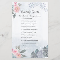 Floral Winter Snowflakes Find the Guest game