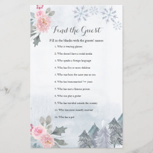 Floral Winter Snowflakes Find the Guest game