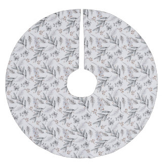 Floral Winter Tree Skirt Design