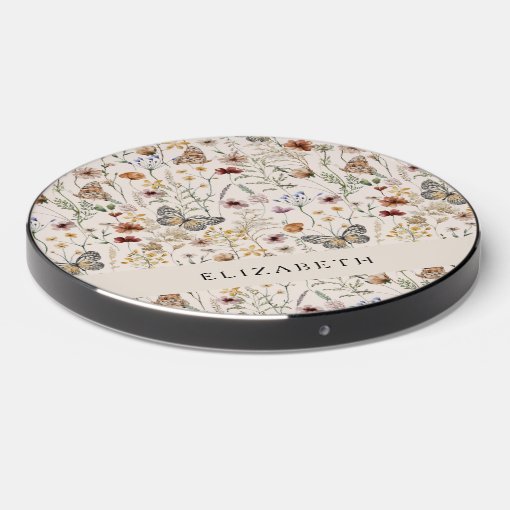 Floral Wireless Charger Zazzle