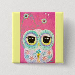 Floral Wishes Pinback Button