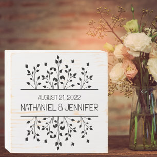 Floral with Butterflies Split Frame Anniversary Wooden Box Sign