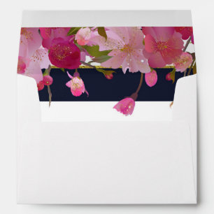 Floral with Faux Gold Glitter Modern Bridal Shower Envelope