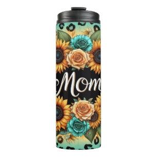 Floral With Sunflowers And Roses For Mom Thermal Tumbler