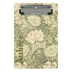 Floral Wm Morris Design Add a Name Mini Clipboard