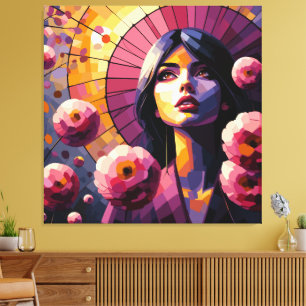 Floral Woman Canvas Print