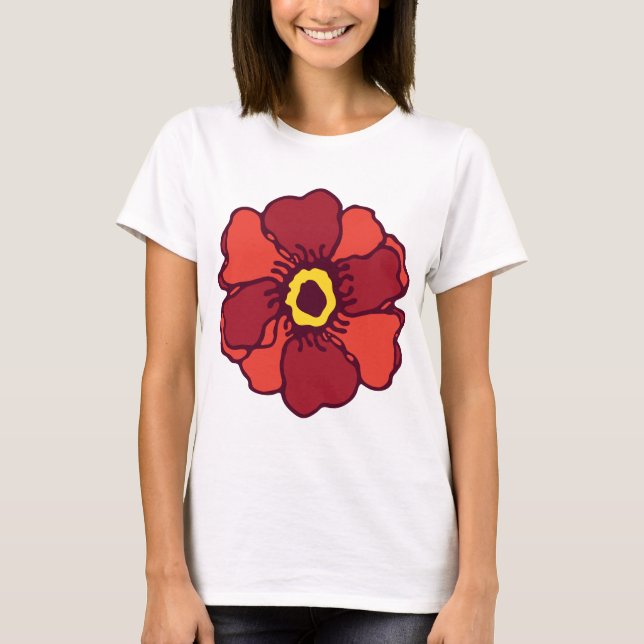 Floral Women's Basic T-Shirt: Bloom in Style T-Shirt (Front)