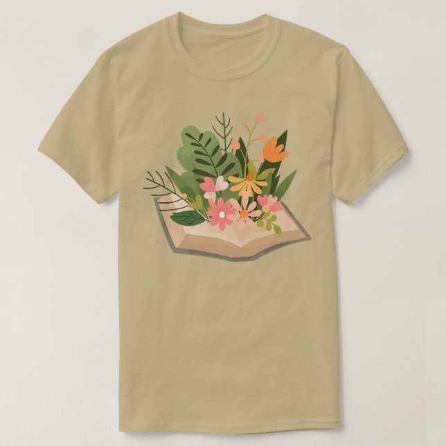 Floral Women's Book Lovers Teacher  T-Shirt (Design Front)
