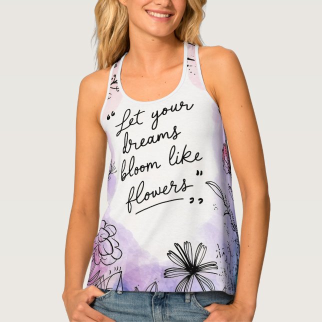 Floral Women's Tank Top (Front)