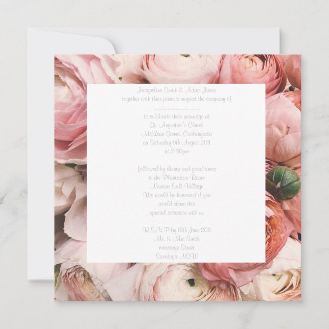 FLORAL Wonder WEDDING INVITATION (Front)