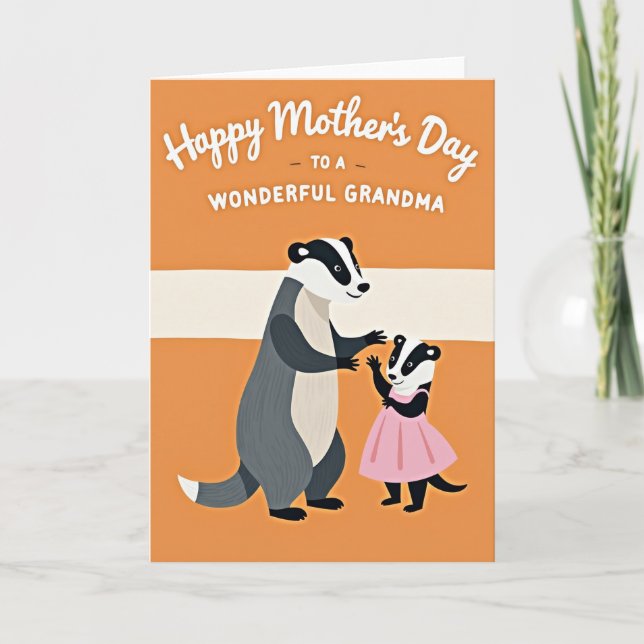 Floral Wonderful Grandma Card (Front)