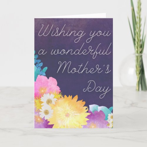 Floral Wonderful Mothers Day Card