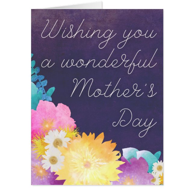 Floral Wonderful Mother's Day Giant Card (Front)