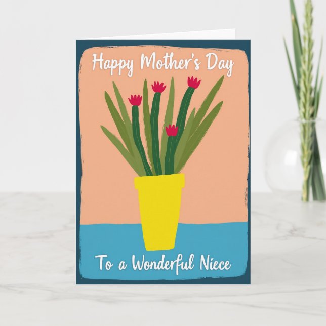 Floral Wonderful Niece Card (Front)