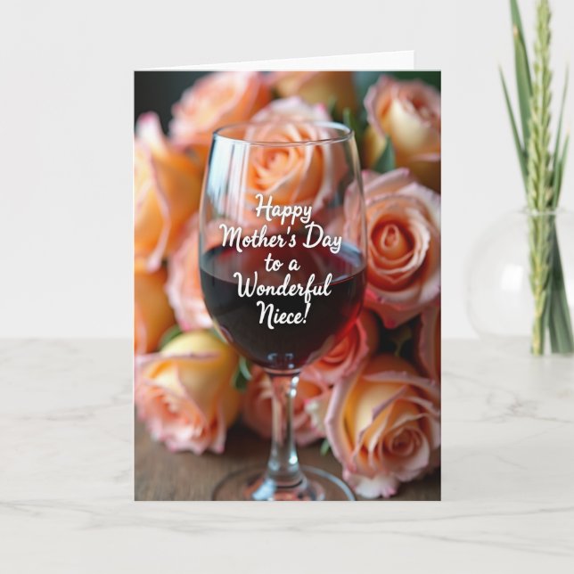Floral Wonderful Niece Day Card (Front)